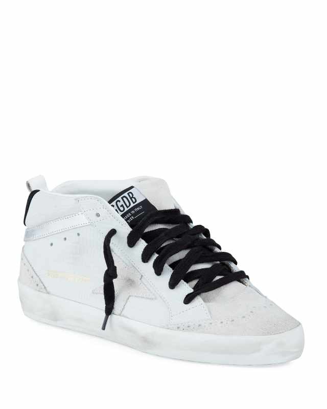 Midstar Croco High-Top Court Sneakers